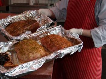 Fleisch in Alufolie